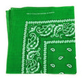 Casaba Paisley Printed Bandana 100% Cotton Neck Head Band Wrap Scarf Biker-Green-