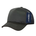 Decky Solid Two Tone 5 Panel Kids Foam Trucker Hats Caps Unisex-Charcoal-