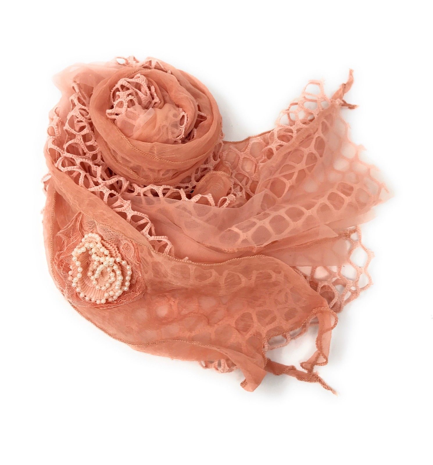 Casaba Womens Elegant Lace Scarves Scarf Shawl Floral Church Sunday Sheer Wrap-Black-