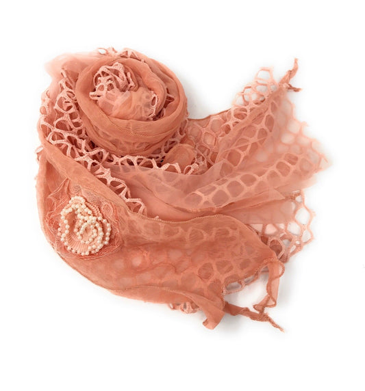 Casaba Womens Elegant Lace Scarves Scarf Shawl Floral Church Sunday Sheer Wrap-Black-