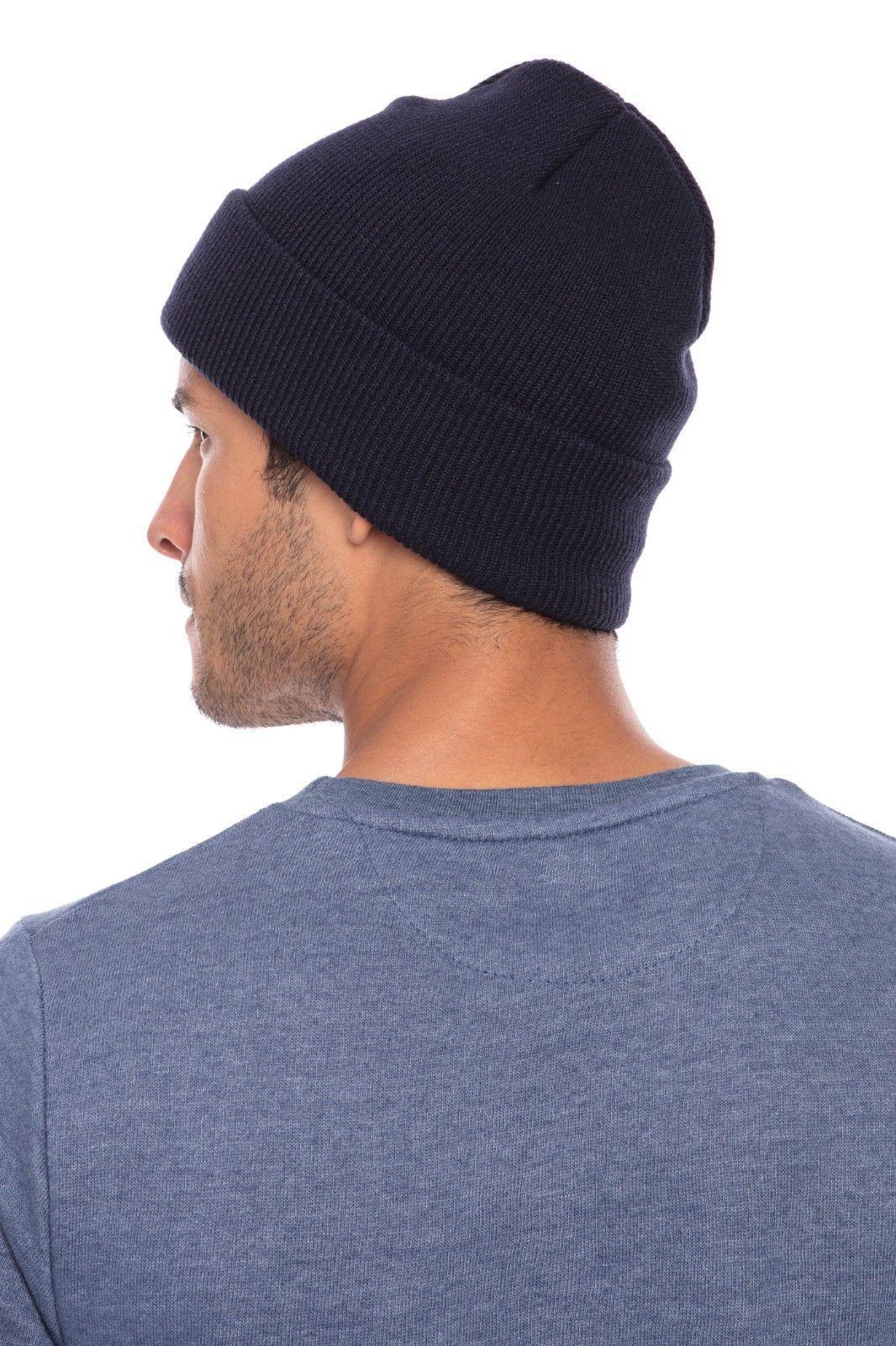 Casaba Warm Winter Beanies Hat Cap for Men Women Toboggan Cuffed Knit Slouch-Black-