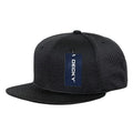 Decky Mesh Jersey Flat Bill Snapbacks Hats Caps Unisex-Black-