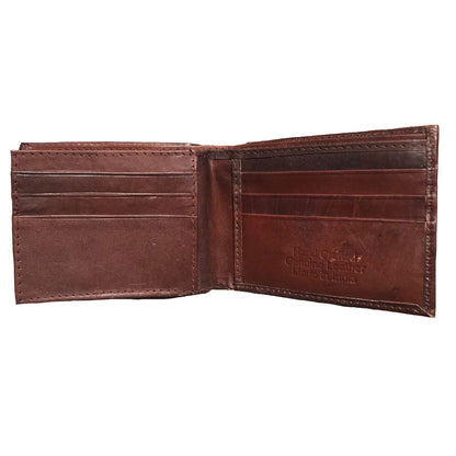 Casaba Genuine Leather Bifold Wallets Cash Slots ID Coin Key Pocket Mens Womens-Black (Double ID)-