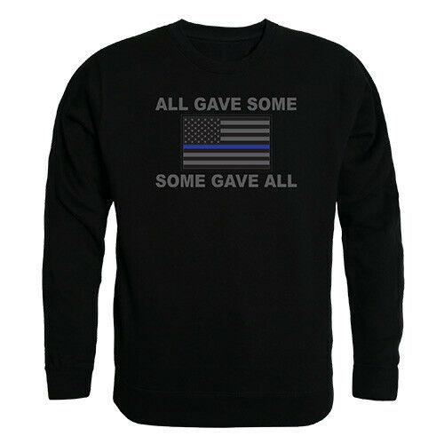 RAPDOM Tactical All Gave Some Gave All Crewneck Fleece Sweatshirts-Small-Black-