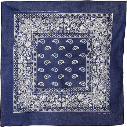 1 Dozen Pack Printed Bandanas 100% Cotton Cloth Scarf Wrap Face Mask Cover-Navy-