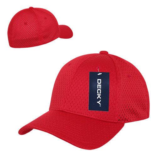 Decky Mesh Jersey Flex Structured Dad Baseball Hats Caps Unisex-Black-