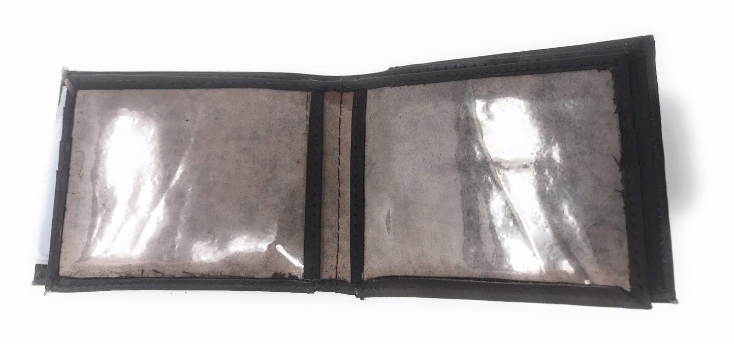 Casaba Genuine Leather Bifold Wallets Cash Slots ID Coin Key Pocket Mens Womens-Black (Double ID)-