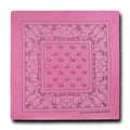 Bandanas 100% Cotton Double-Sided Printed Paisley Cloth Scarf Wrap Face Mask Cover-Pink-