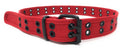 Casaba Canvas Belts Double Row 2 Holes Grommet Fabric Military Mens Women Unisex-Red-Small (30"- 32")-