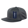 Decky Mesh Jersey Flat Bill Snapbacks Hats Caps Unisex-Dark Grey-