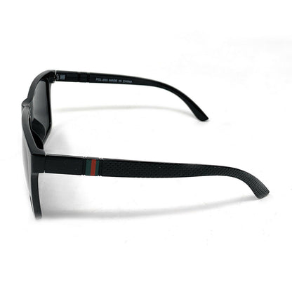 Polarized Sunglasses Classic Style Lens Driving Fishing Mens Womens With Pouch-Black Gloss-