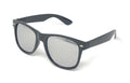 Polarized Sunglasses Classic Way Bamboo Mirror Mens Womens Teens-Silver Mirror / Black (frame)-