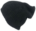 Casaba Winter Beanies Vintage Ripped Double Layer Slouch Caps Hats Men Women-Charcoal-