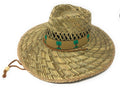 Stylish Straw Hats Caps Lifeguard Sombrero Postal Sun Beach Wide Brim Unisex-Palm Trees-