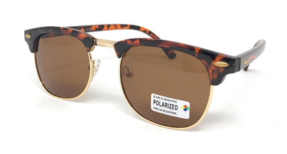 Classic Polarized Sunglasses Club Aviator Bamboo Sports Mirror Men's Women's-Black (lens) Black (frame)-