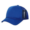 Decky Solid Two Tone 5 Panel Kids Foam Trucker Hats Caps Unisex-Royal-