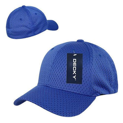 Decky Mesh Jersey Flex Structured Dad Baseball Hats Caps Unisex-Black-