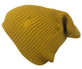 Casaba Winter Beanies Vintage Ripped Double Layer Slouch Caps Hats Men Women-Mustard-