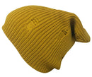 Casaba Winter Beanies Vintage Ripped Double Layer Slouch Caps Hats Men Women-Mustard- 8 image