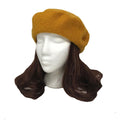 Casaba Women's Wool Warm Beret French Style Artsy Lightweight Fashion Hats Caps-Mustard-