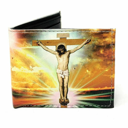 Christian Jesus Bifold Wallets In Gift Box Mens Womens Kids-LL-FATIMA-