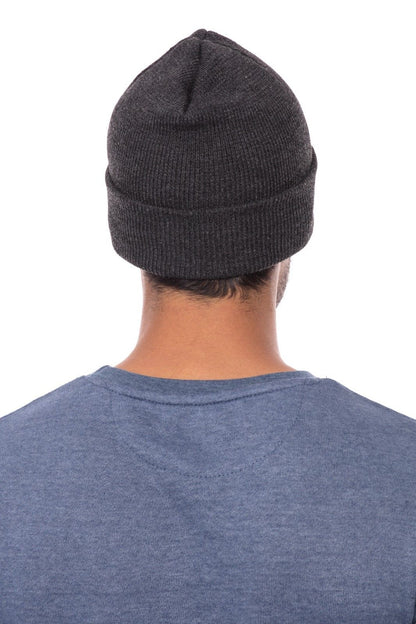 Casaba Warm Winter Beanies Hat Cap for Men Women Toboggan Cuffed Knit Slouch-Black-