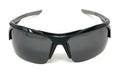 Polarized Half Frame Sunglasses Sports Warrior Style Driving Motorcycle Fishing-Black / Grey (frame)-