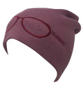 Casaba Warm Winter Beanies Glasses Embroidery Toboggans Caps Hats for Men Women-Dark Purple-