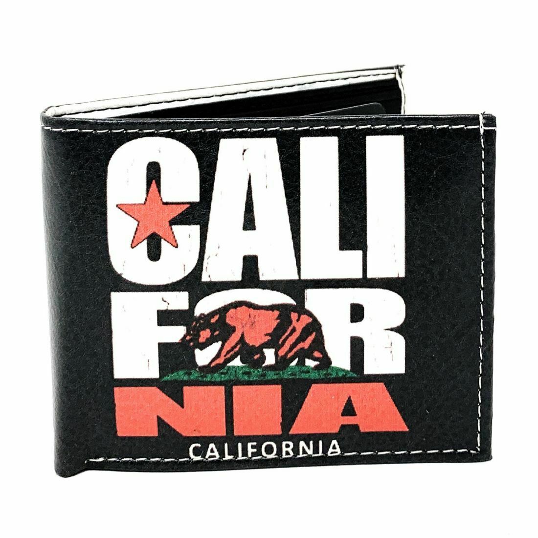 California Cali Bear Bifold Wallets In Gift Box Mens Womens Kids-Star-