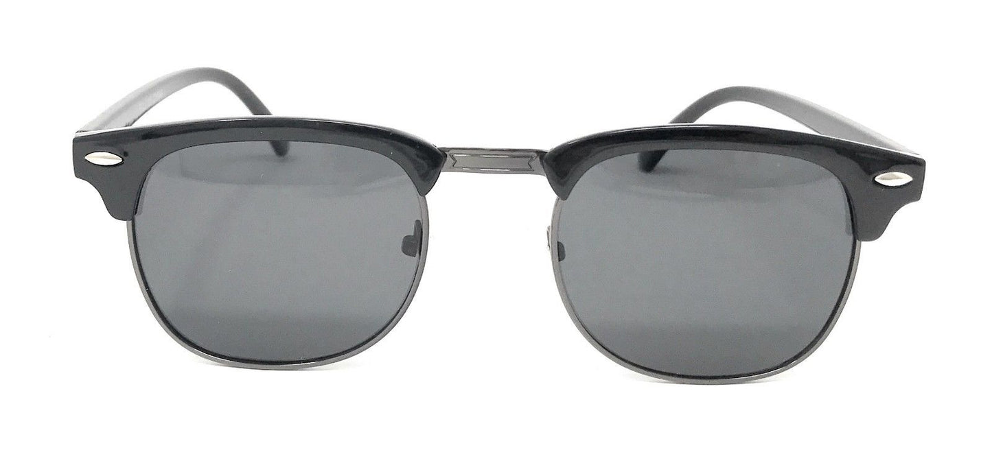 Classic Polarized Sunglasses Club Aviator Bamboo Sports Mirror Men's Women's-Black (lens) Black (frame)-