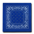Bandanas 100% Cotton Double-Sided Printed Paisley Cloth Scarf Wrap Face Mask Cover-Royal-