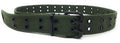 Casaba Canvas Belts Double Row 2 Holes Grommet Fabric Military Mens Women Unisex-Olive Green-Small (30"- 32")-