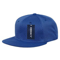 Decky Mesh Jersey Flat Bill Snapbacks Hats Caps Unisex-Royal-