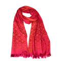 Casaba Womens Royal Elegant Formal Silk Feel Scarves Scarf Shawl Light Wrap-Red-