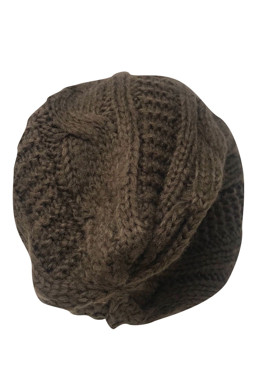 Casaba Warm Beanies Cable Knit Braided Slouch Long Hats Caps for Men Women-Black-