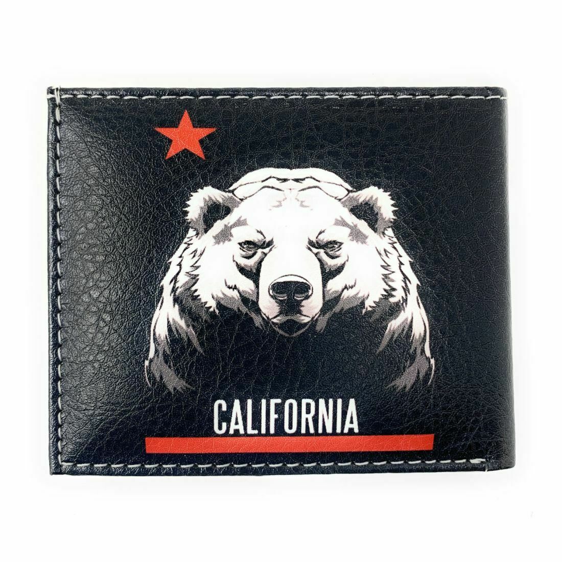 California Cali Bear Bifold Wallets In Gift Box Mens Womens Kids-Star-