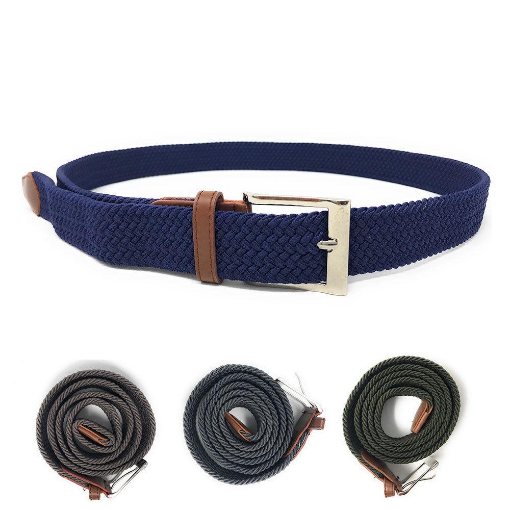 Casaba Stretch Braided Golf Belts Woven Elastic Adjustable Fit Mens Womens-Olive-Small-