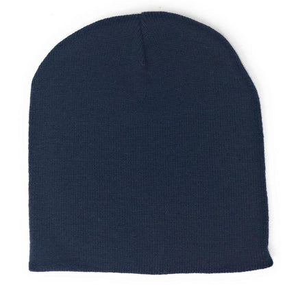 Warm Winter Hat Beanies Long Cuffed Short Uncuffed Solid Colors Camouflage Camo-Black- Uncuffed-