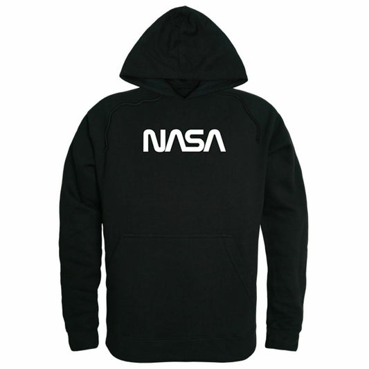 NASA Official Text Logo Hoodie Sweatshirts Unisex-Black-S-