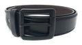 Casaba Italian Style Genuine Leather Mens Waist Buckle Belts 1.5 Inch Width-Black-Black Buckle-Small (30"-32")-