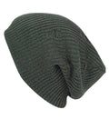 Casaba Winter Beanies Vintage Ripped Double Layer Slouch Caps Hats Men Women-Olive-