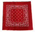 Cotton Bandanas Double Sided Paisley Print Cloth Scarf Face Mask Covering Washable-Burgundy-