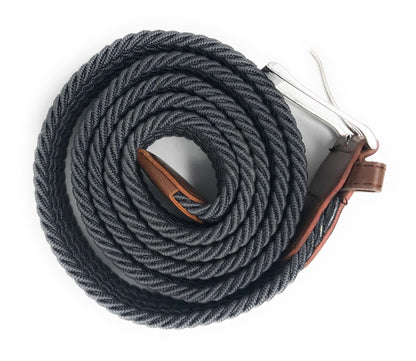 Casaba Stretch Braided Golf Belts Woven Elastic Adjustable Fit Mens Womens-Olive-Small-
