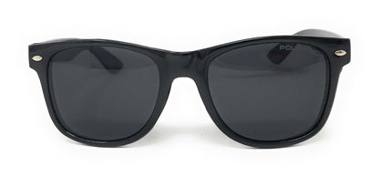Classic Polarized Sunglasses Club Aviator Bamboo Sports Mirror Men's Women's-Black (lens) Black (frame)-