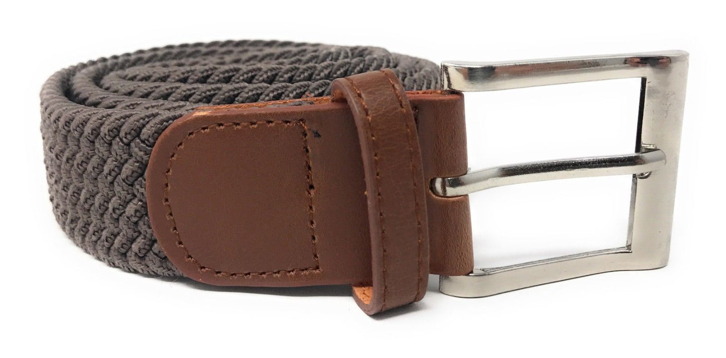 Casaba Stretch Braided Golf Belts Woven Elastic Adjustable Fit Mens Womens-Olive-Small-