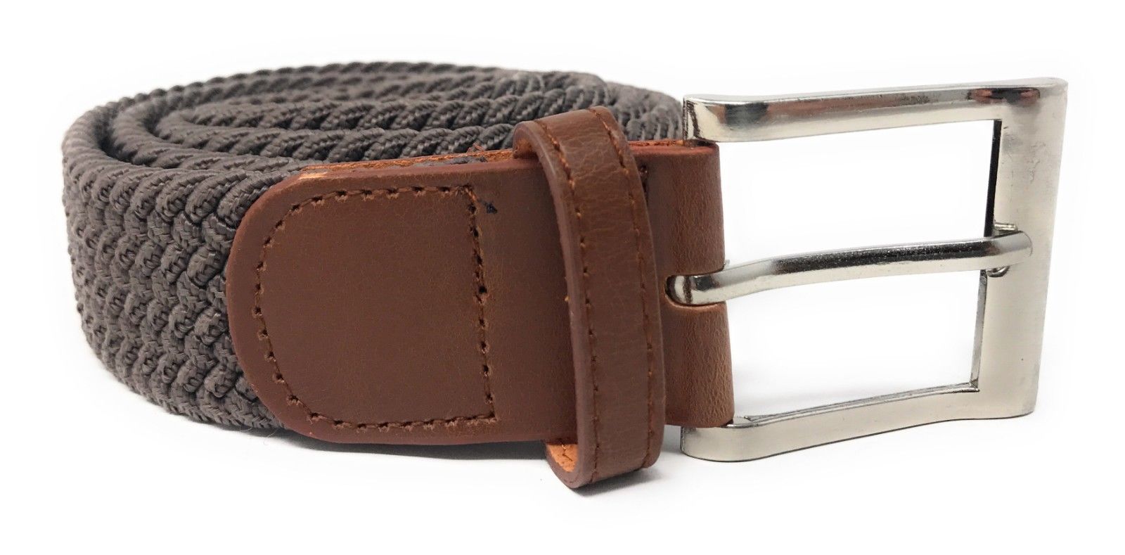 Casaba Stretch Braided Golf Belts Woven Elastic Adjustable Fit Mens Womens-Olive-Small-