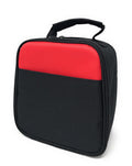 Insulated Cooler Lunch Box Bag Picnic Food Snacks Drink Water 7-1/2 Inch X 8 Inch-Red/Black-
