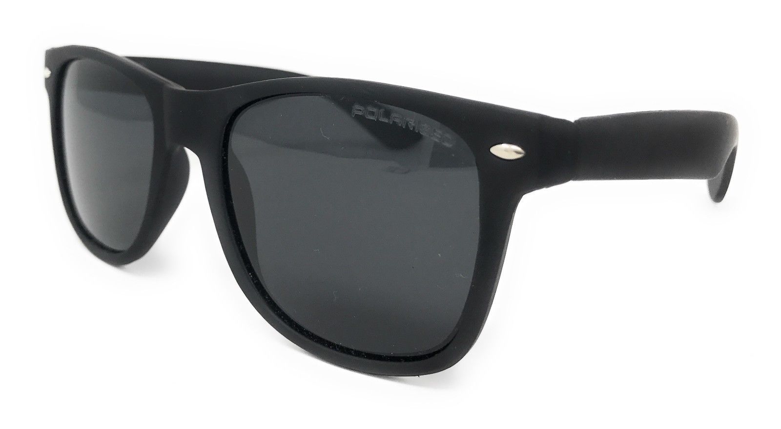 Polarized Sunglasses Classic Way Bamboo Mirror Mens Womens Teens-Black (lens) Black (frame)-