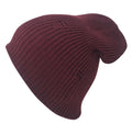 Casaba Winter Beanies Vintage Ripped Double Layer Slouch Caps Hats Men Women-Burgundy-