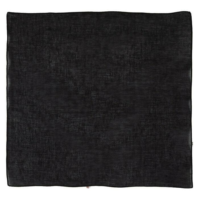 Bandanas 100% Cotton Double-Sided Printed Paisley Cloth Scarf Wrap Face Mask Cover-Black Plain-